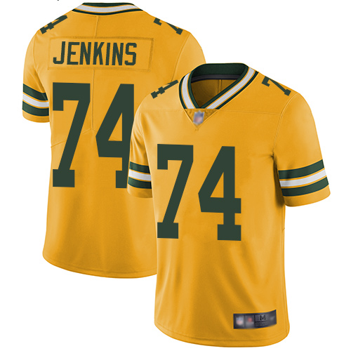 Green Bay Packers Limited Gold Men #74 Jenkins Elgton Jersey Nike NFL Rush Vapor Untouchable